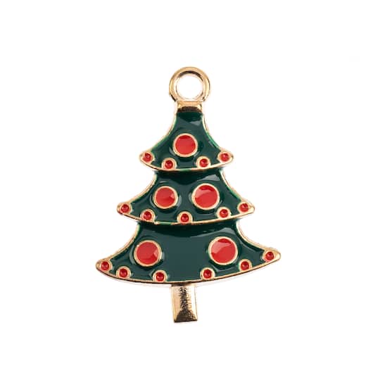 John Bead Sweet & Petite Christmas Tree Holiday Charms, 8ct.